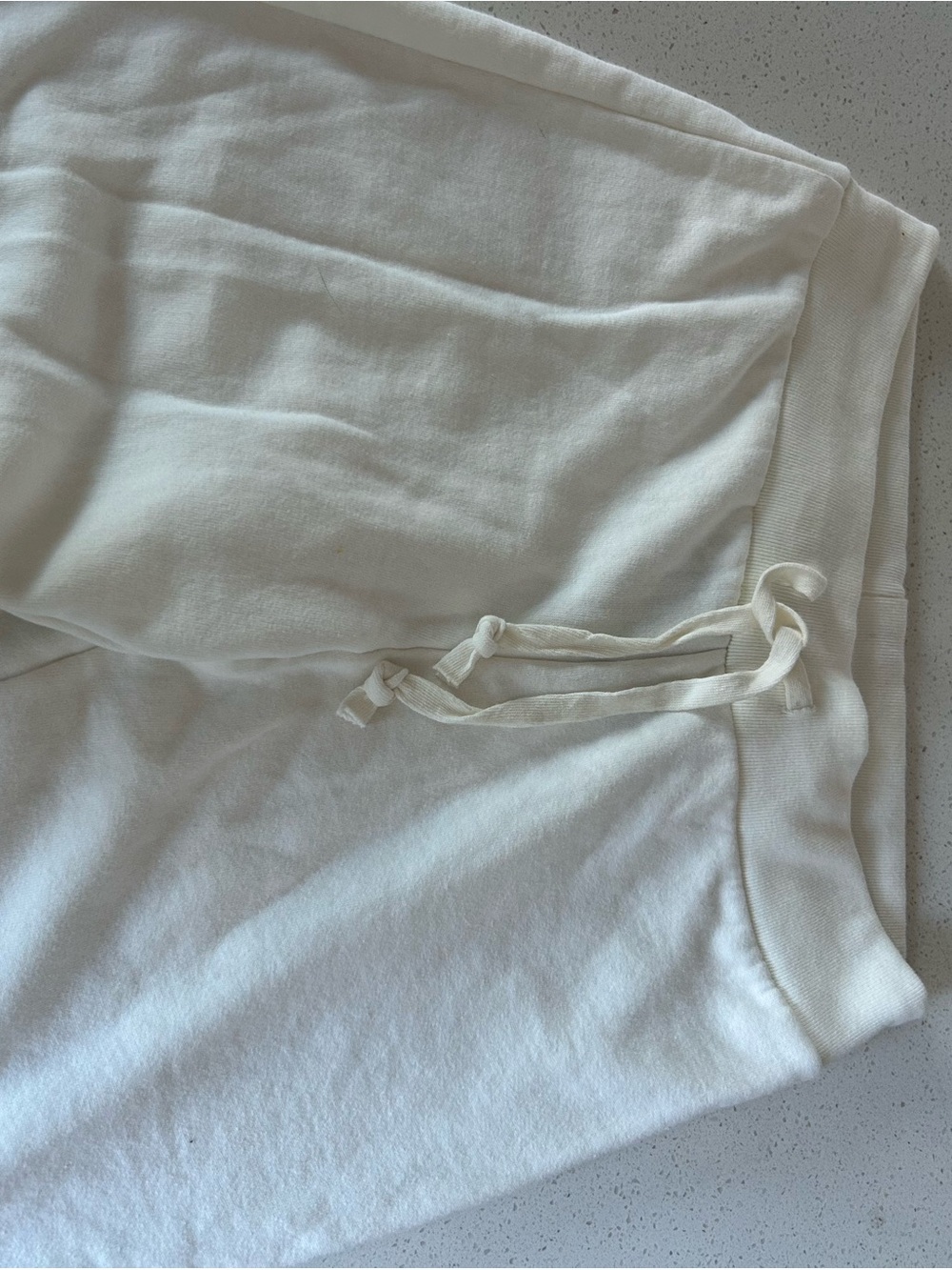 Brandy Melville Cream Drawstring Joggers for Kids